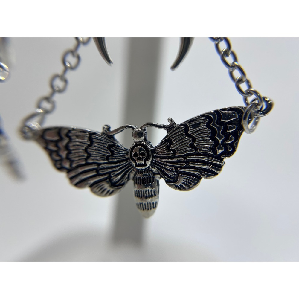Unbranded Earrings Set Women OS Silver Good Moth Moon & Concentric Hoop Bundle - Picture 4 of 11